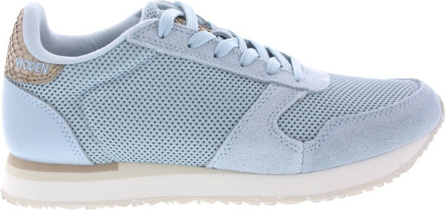 Woden Blauwe Textielen Sneakers voor Vrouwen Blue Dames