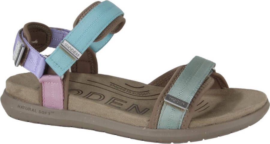 Woden WL587-114 dames sandalen sportief groen