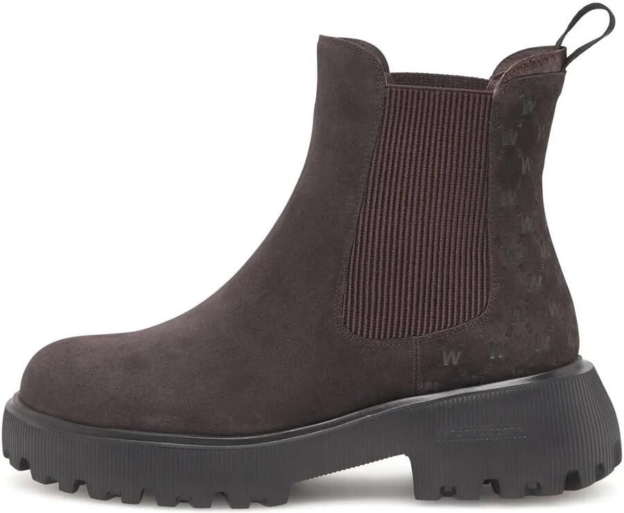 WODEN Chelsea boots 'Aya Warm' chocoladebruin