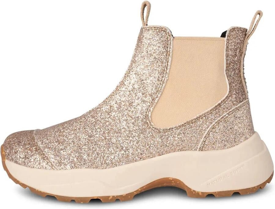 Woden Glitter Chelsea Laarzen Yellow Dames