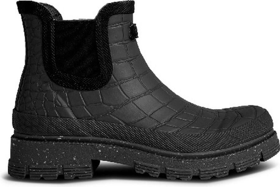 Woden Liv Croco Waterproof Laarzen Rubber Dames Zwart - Foto 2