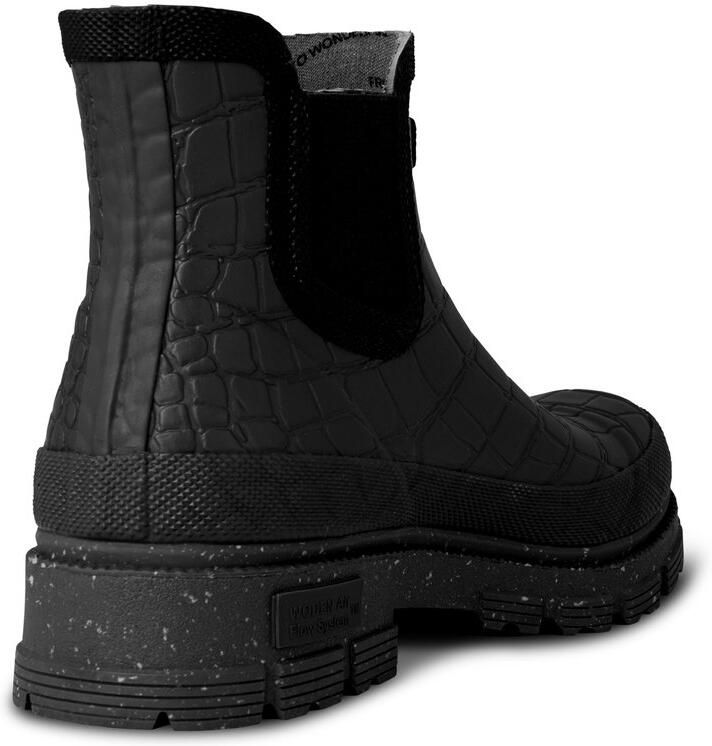 Woden Liv Croco Waterproof Laarzen Rubber Dames Zwart - Foto 4