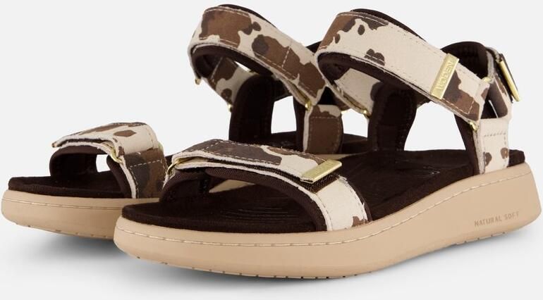 Woden Line Cow Sandalen beige Suede