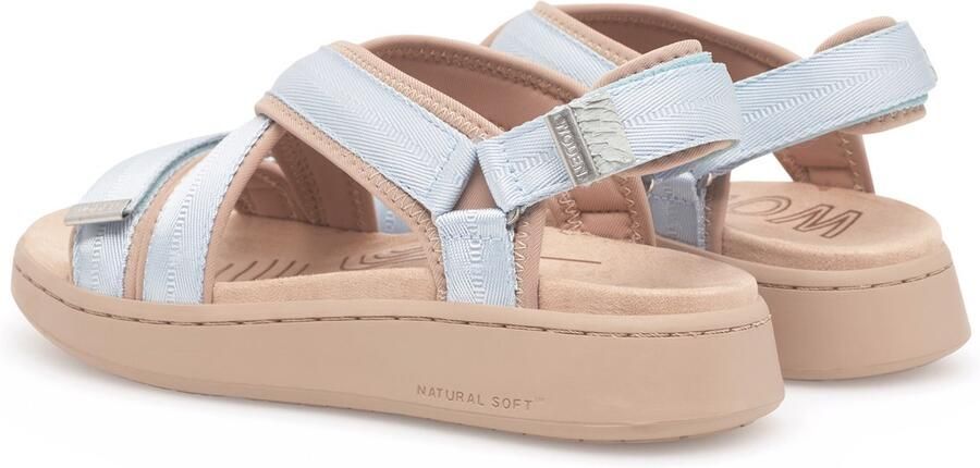 Woden Line Cross Sandalen Beige Vrouw
