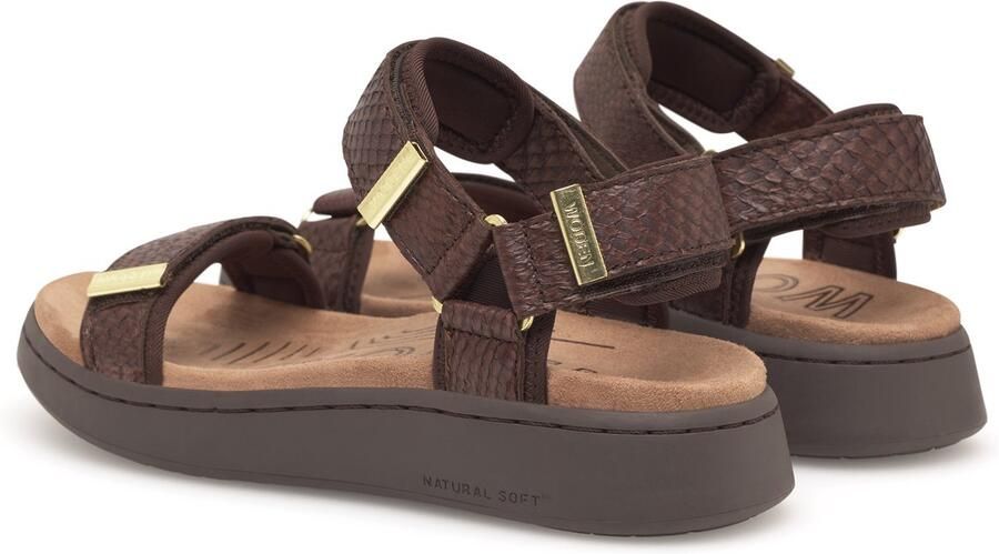 Woden Line Fish Sandalen Bruin Vrouw