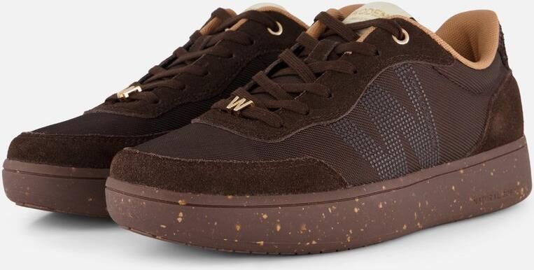 Woden Line Sneak Sneakers bruin Leer