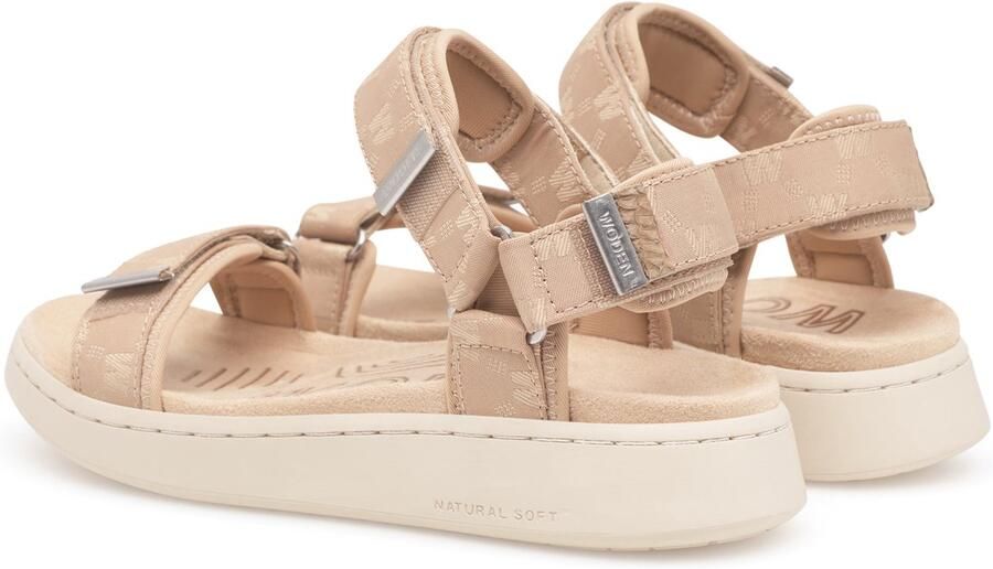 Woden Line Woven Sandalen Beige Vrouw