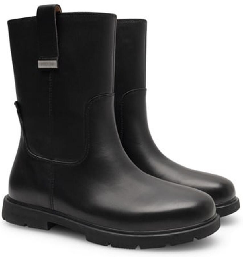 Woden Luna leren boots zwart