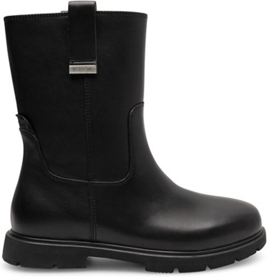 Woden Luna leren boots zwart