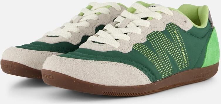 Woden Nanna Sneakers groen Leer