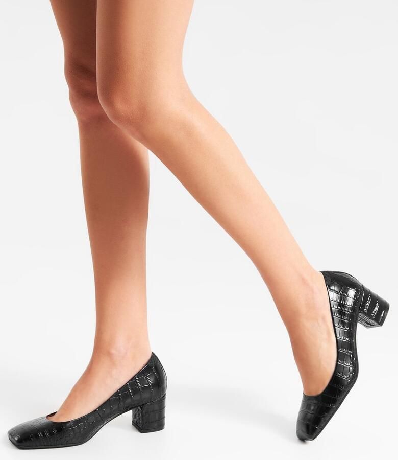 Woden Pumps Marie Low Croco