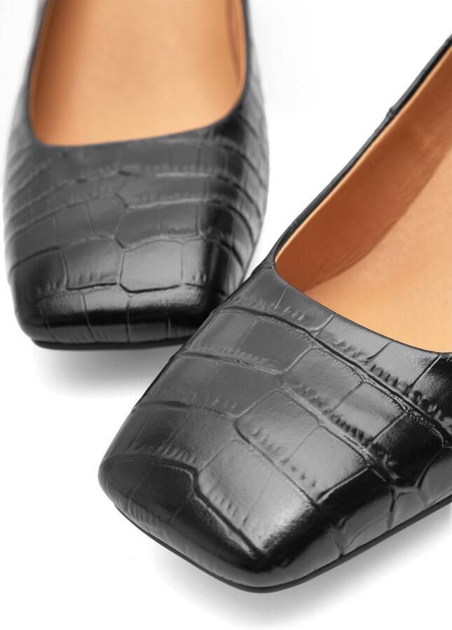 Woden Pumps Marie Low Croco