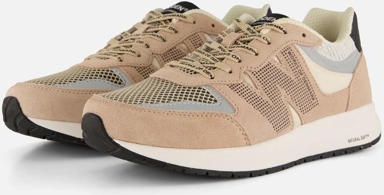 Woden Rigmor Open Mesh Sneakers Dames Beige