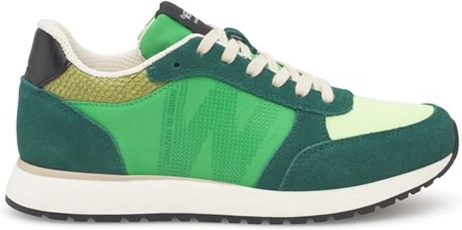 Woden Ronja appel groen multi dames sneakers