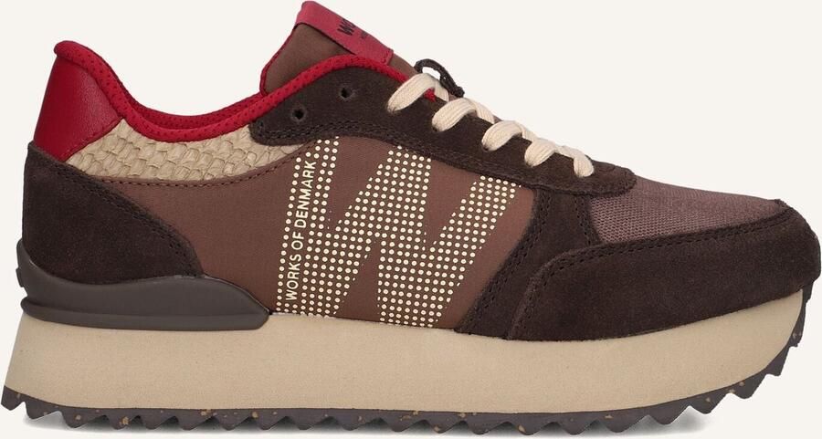 Woden Ronja Plateau Sneakers Dames Bruin