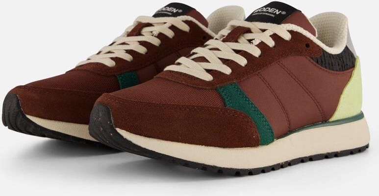 Woden Ronja Reflective Sneakers bruin Leer - Foto 1