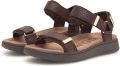 Woden Sandalen Line Fish - Chocolate
