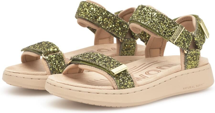 Woden Sandalen Line Glitter