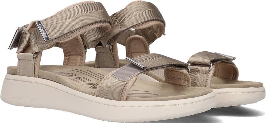 Woden Comfortabele Textielsandaal met Leren Details Gray Dames - Foto 13