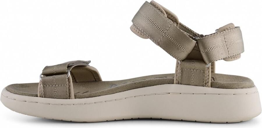 Woden Comfortabele Textielsandaal met Leren Details Gray Dames - Foto 11