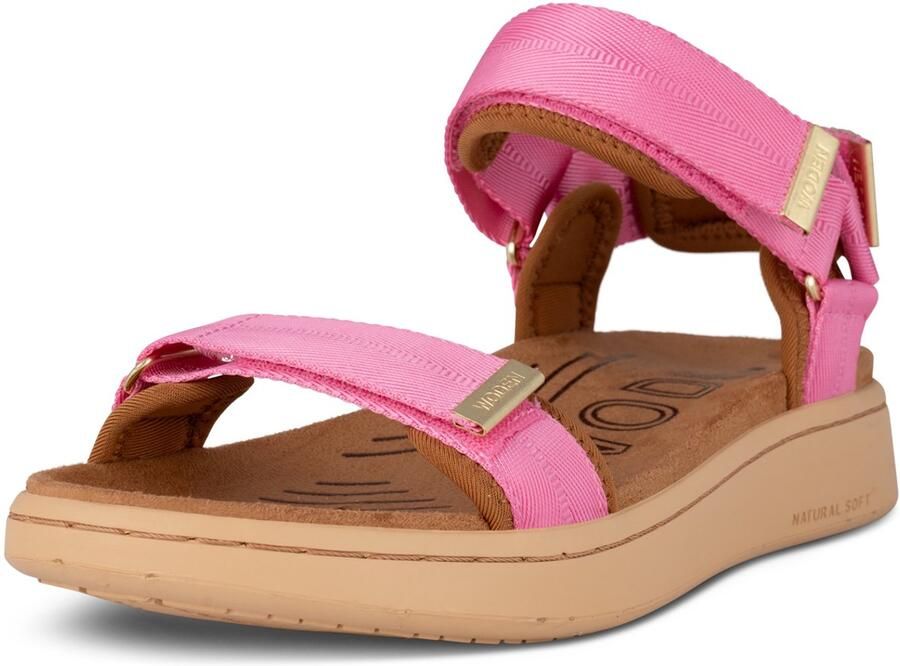 WODEN Sandaal 'Line' karamel pitaja roze