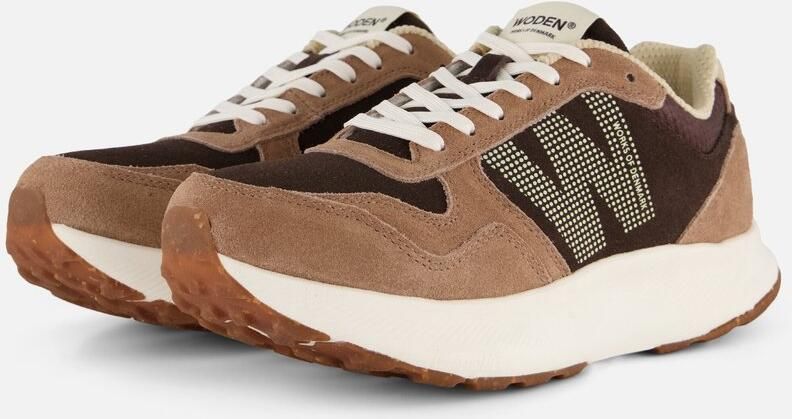 WODEN Sneakers laag 'Mathilde' beige kastanjebruin donkerbruin