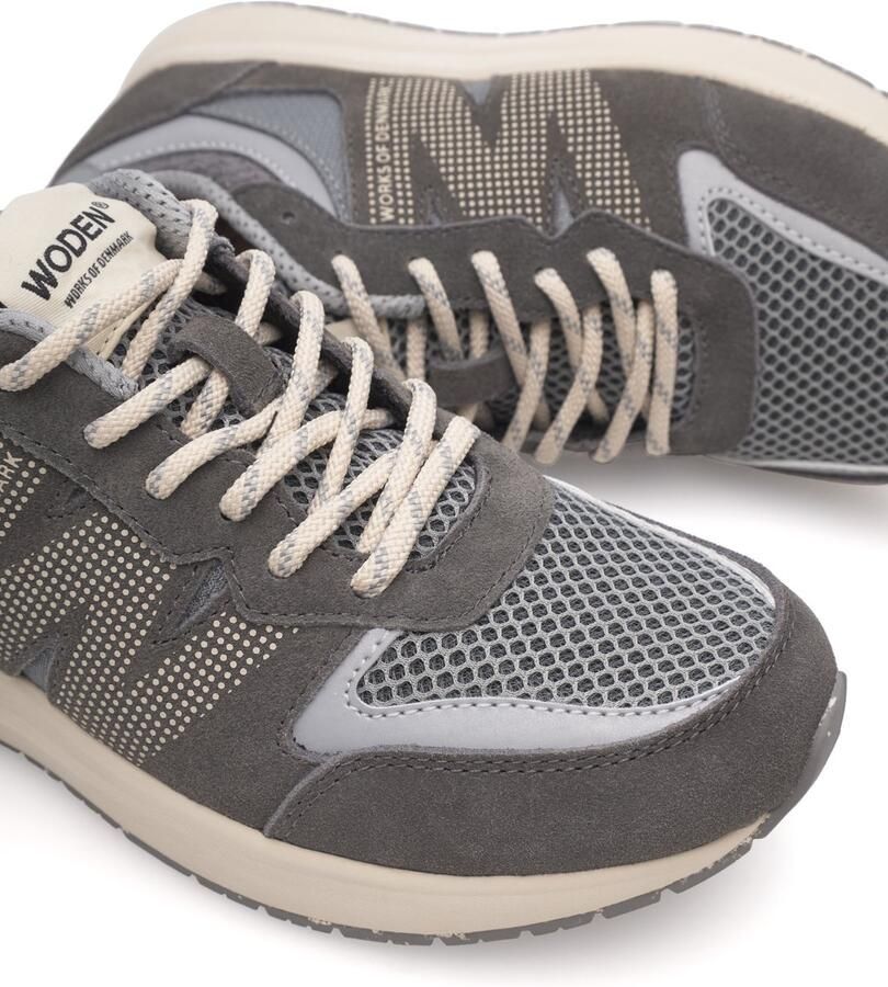 Woden Rigmor Open Mesh suède sneakers donkergrijs - Foto 2