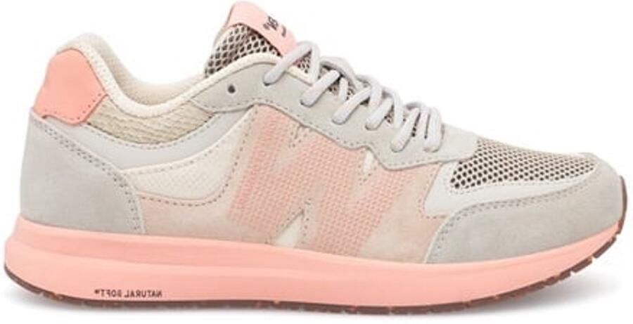 WODEN Sneakers laag 'Rigmor Open Mesh' lichtgrijs pastelroze