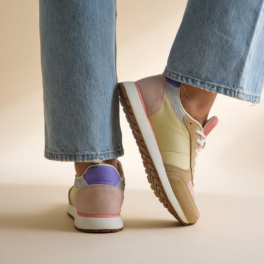 Woden Ronja poeder multi dames sneakers