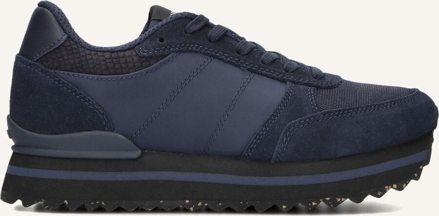 Woden Ronja Plateau sneakers donkerblauw