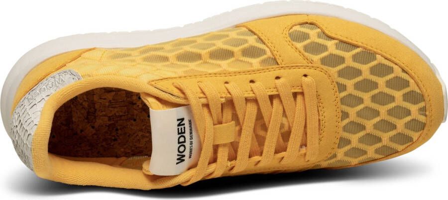 Woden Open Mesh Sneaker Yellow Dames