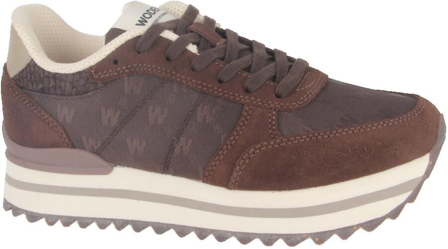Woden WL676-063 dames sneakers bruin