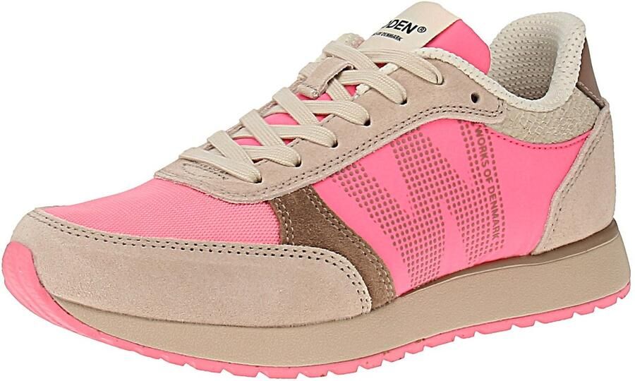 Woden WL686 Ronja Tricolor Damessneaker 377-Raspberry-Multi