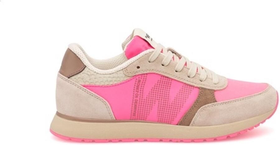 Woden WL686 Ronja Tricolor Damessneaker 377-Raspberry-Multi