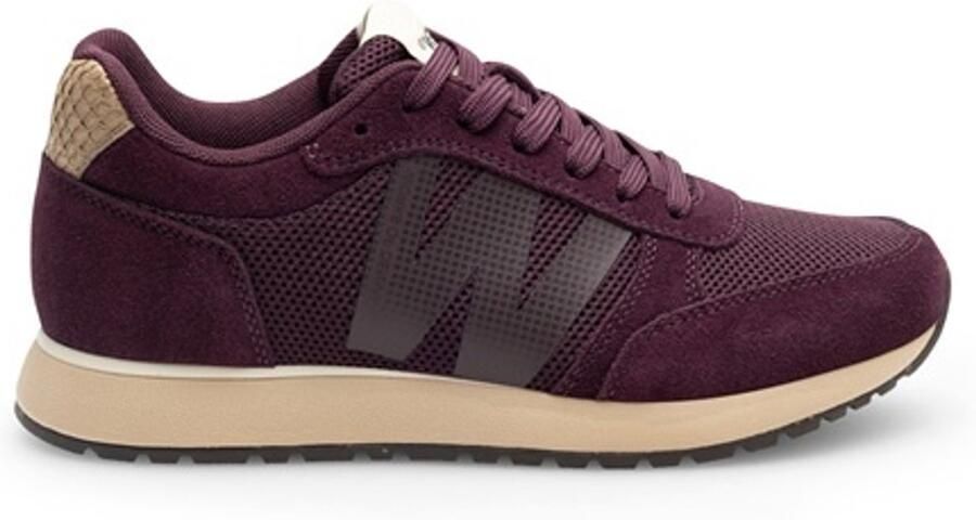 Woden Ydun Icon II leren sneakers aubergine - Foto 4