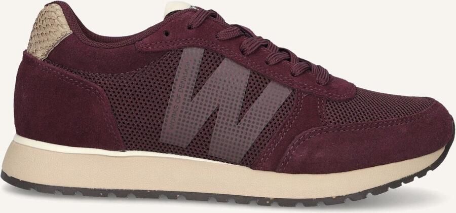 Woden Ydun Icon II leren sneakers aubergine - Foto 4