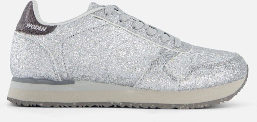 WODEN Lage Sneakers Dames Ydun Icon Glitter Maat: 37 Materiaal: Textiel Kleur: Grijs