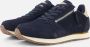 Woden Sneakers met rits van suède en visleer Blue Dames - Thumbnail 1