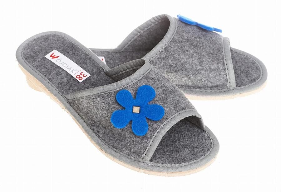 Wójciak Podhale Dames Pantoffels Prijsloos Design Antislip Met Bloem