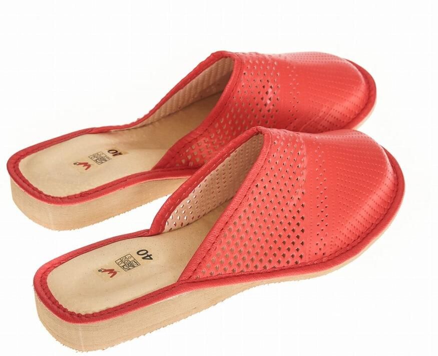 Wójciak Podhale Leren Dames Pantoffels Wsuwane Huis Comfort