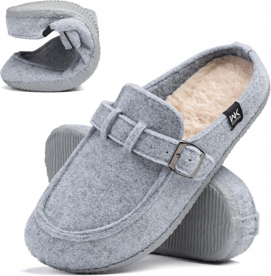Wojtyłko Dames Pantoffels Barefoot Warme Vilten Instappers