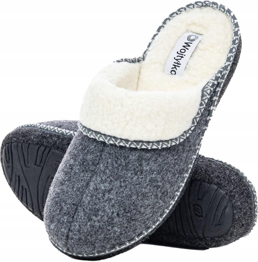 Wojtyłko Pantoffels Dames Warme Vilten Huisschoenen