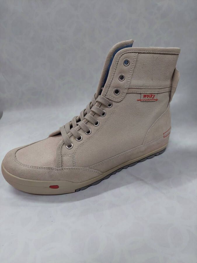 Wolky 0250 Dynami halfhoge veterschoenen offwit