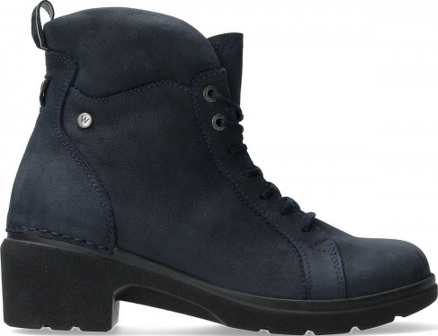 Wolky Veterschoenen Midi blauw nubuck