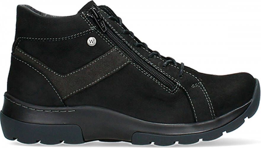 Wolky Dames Veterschoenen 0303211 001 Lounge Antique Zwart