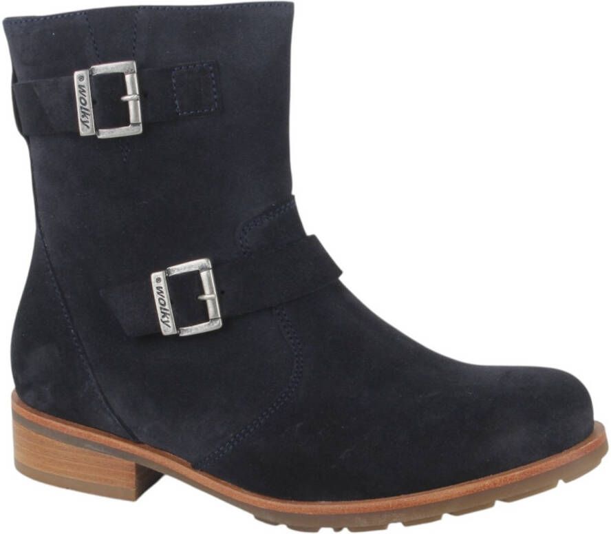 Wolky 0448640-800 dames enkellaarzen sportief blauw