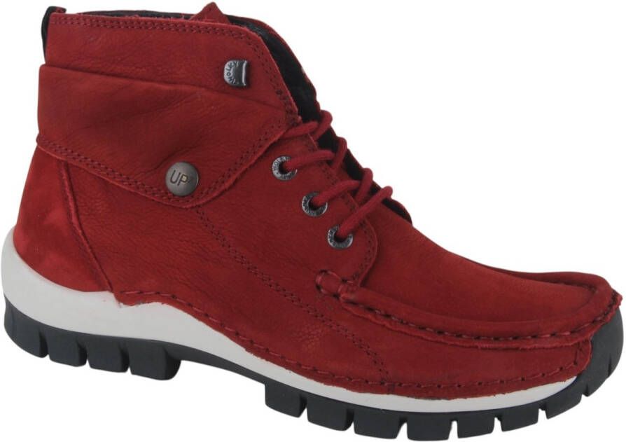Wolky 0472511-553 dames veterboots sportief rood