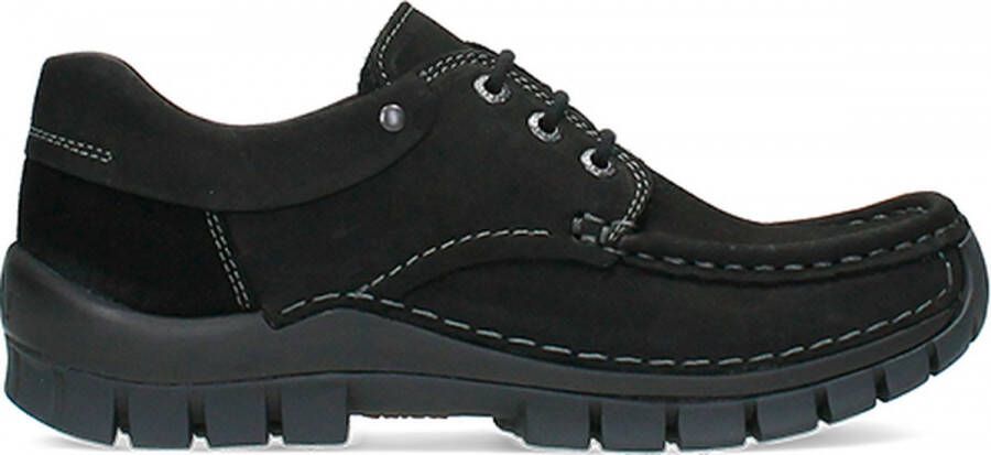 Wolky Veterschoenen Fly zwart nubuck