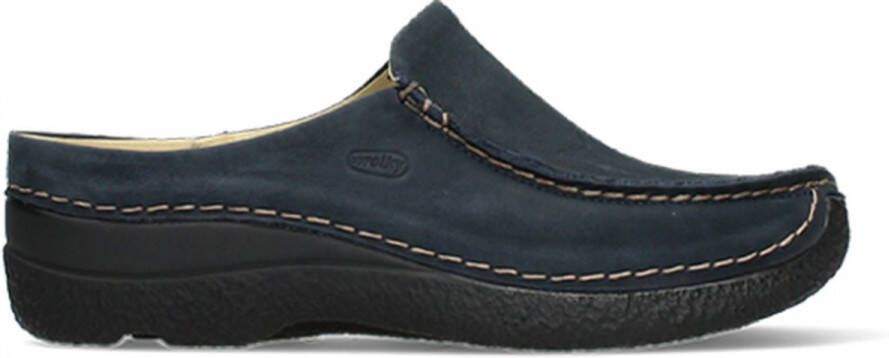 Wolky Dames Slipper Seamy Slide 0625015-800 Donkerblauw