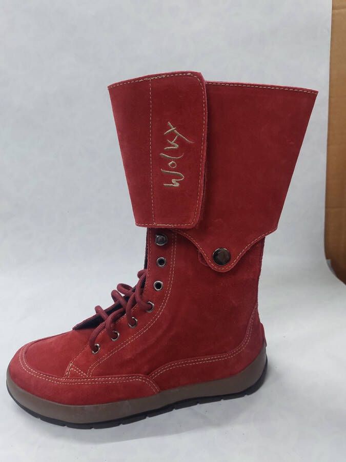 Wolky 230 halfhoge veterschoenen met verlengst rood